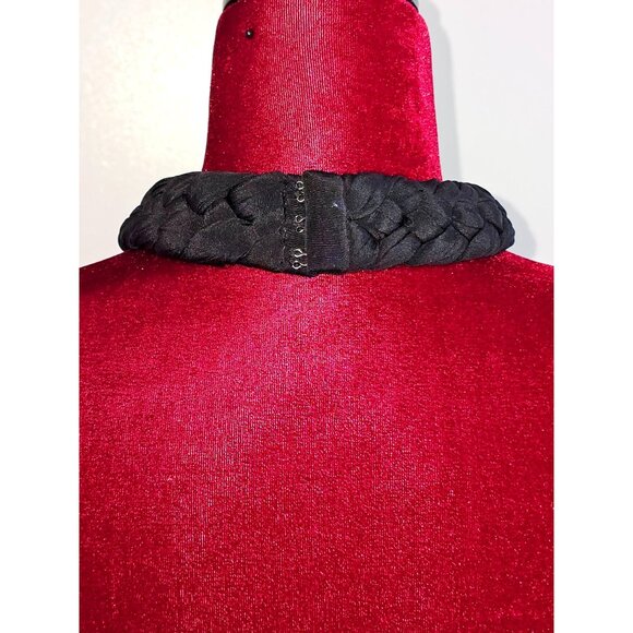 NWT Temperley London Women's Red Black Floral Silk Halter Neck Dress Size 6 2338 - Picture 4 of 13